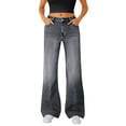 thumbnail image 3 of Women's High Waist Comfort Stretch Denim Pants Relaxed Wide Leg Baggy Jeans for Everyday Wear, 3 of 8