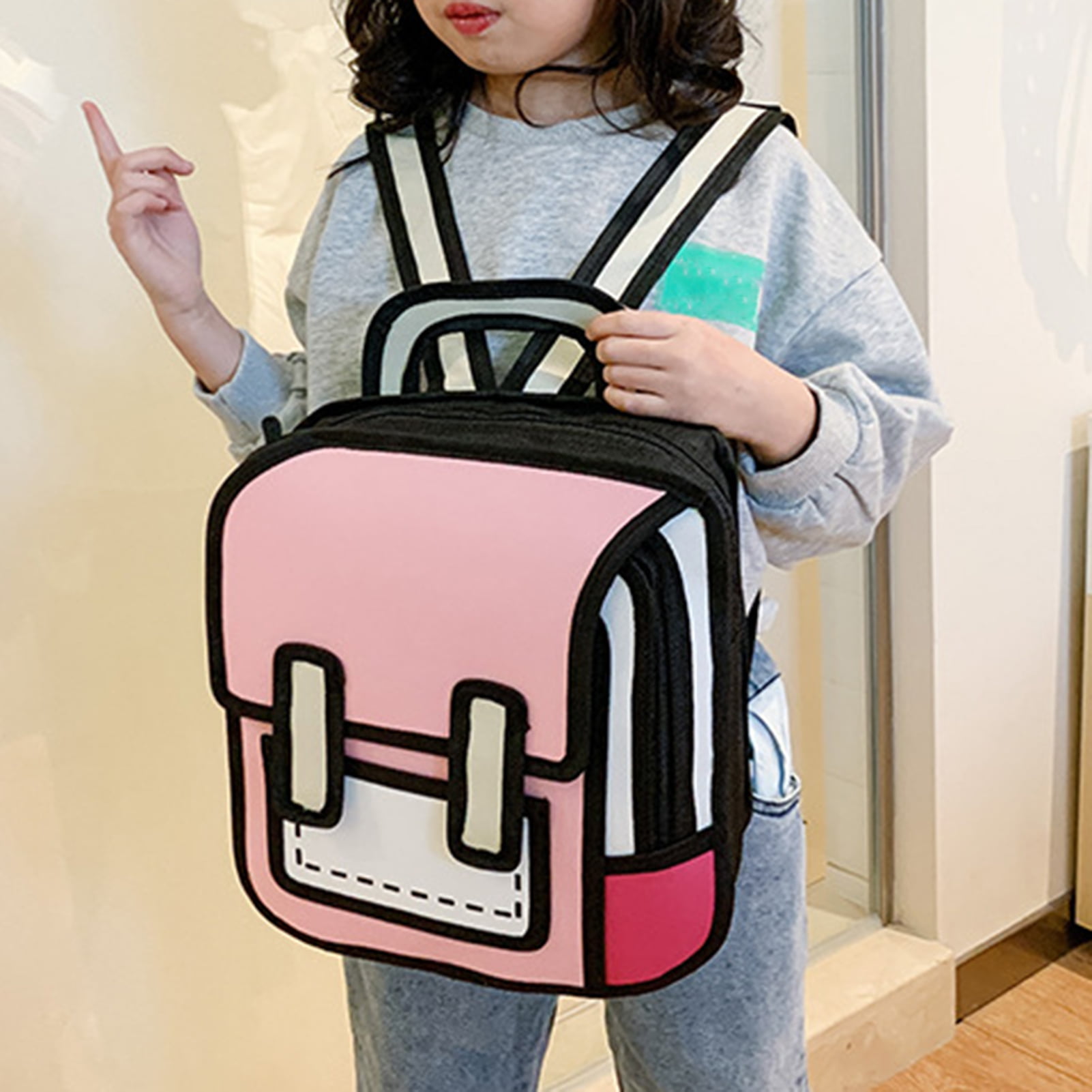 Sletend Backpack Cute Duck School Backpack Travel Hiking Large Capacity  Causal Daypack Bookbag Laptop Schoolbag with Reflective Tape for Boys Girls