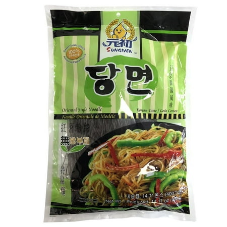 SUNGIVEN Sweet Potato Noodles, Korean Vermicelli, Fat-free and Gluten-free, 100% Sweet Potato Starch, No Additive, No Alum inside , 14.11