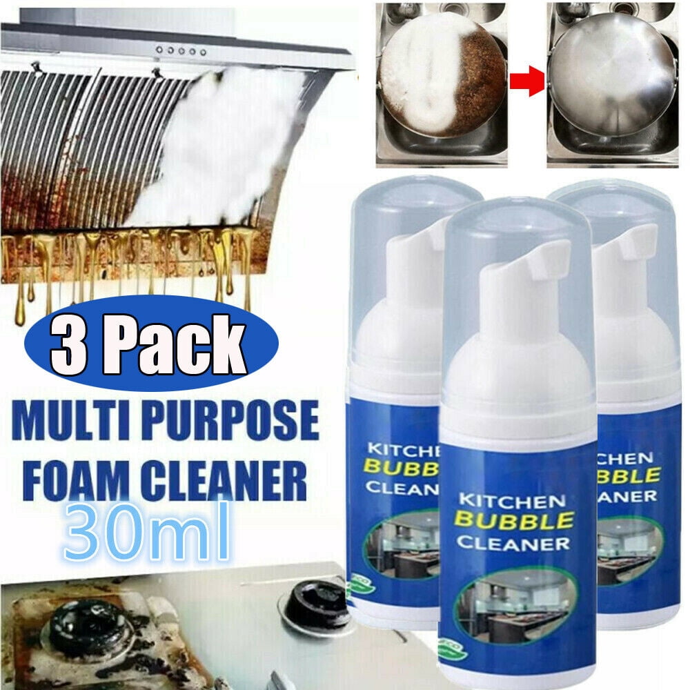  Bubble Power Cleaner, All Purpose Rinse Cleaning Foam 2023,  Bubble Cleaner Foam Spray, All Purpose Bubble Cleaner Kitchen Deep Cleaning  Spray, Powerful Stain Removal Kit (30ml, 3) : Health & Household
