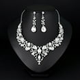 thumbnail image 1 of Xihbxyly Elegante Conjunto de Joyas, Collar de Diamantes de Imitación, Pendientes de Aleación, Impresionante Conjunto de Accesorios, Ideal para Bodas, Cócteles, Regalo Perfecto para Ella, Estilo Únic, 1 of 7