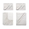 thumbnail image 3 of Vellux Lilo Jersey Full Sheet Set, Soft & Easy Care Cotton Blend, Floral Print, Gray, 3 of 8