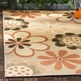 thumbnail image 4 of SAFAVIEH Courtyard Kristopher Floral Indoor/Outdoor Area Rug, Natural Brown/Terracotta, 4' x 5'7", 4 of 6