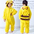 thumbnail image 2 of Pijama de franela de peluche de Pokémon Pikachu, traje de una pieza de manga larga, ropa suave y cálida para el hogar, regalos casuales para niños, invierno cálido, 2 of 5