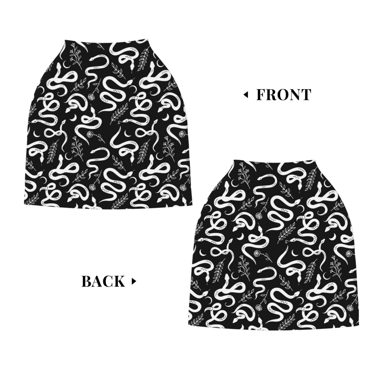 Fotbe Hand Drawn Snake Pattern Car Seat Covers for Babies, Nursing Breastfeeding Cover Infant Carseat Canopy, Soft Stretchy Carrier Cover
