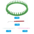 thumbnail image 3 of Unique Bargains Round Knitting Machines Kit, Darning Weave Tool with Accessories, Green Style 1, 3 of 5