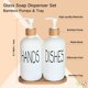 thumbnail image 2 of Set dispensador de jabón DIDROOM Glass con bandeja de bambú, color blanco, 2 of 6