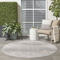 thumbnail image 4 of Nourison Essentials Indoor/Outdoor Grey/Beige 4' x round Area Rug, (4 Round), 4 of 9
