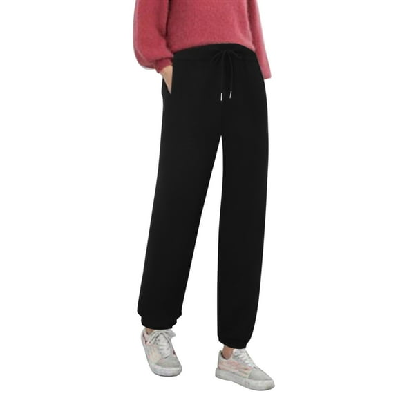 IDALL Womens Snow Pants Pants for Women Solid Sweatpants Trouser Pockets Y Fit Jogger Pants Solid Lesiure Trousers Snow Pants Womens Yoga Pants Women Black L