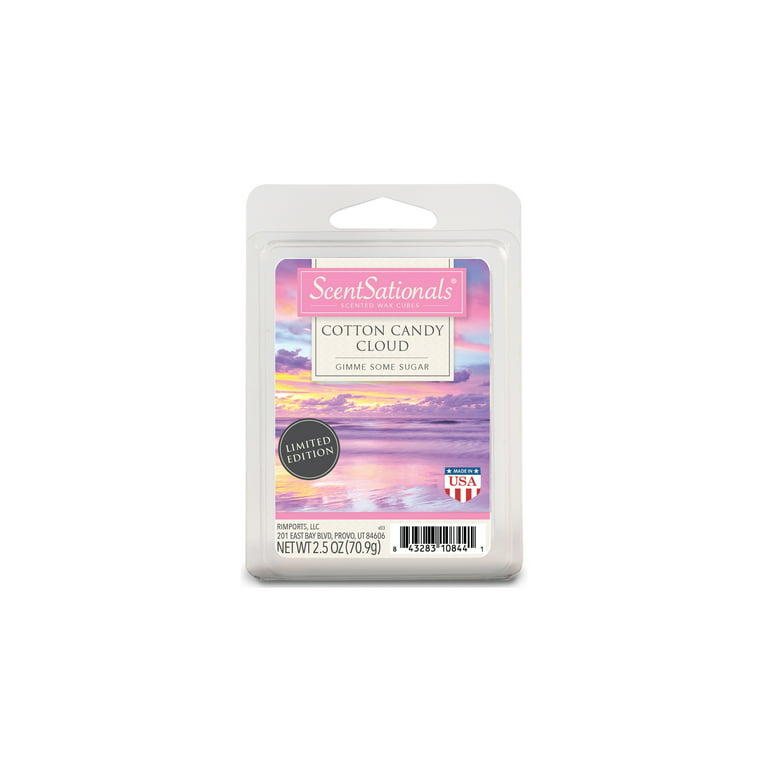 Cotton Candy Scented Wax Melts, ScentSationals, 2.5 oz (1-Pack)