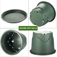 thumbnail image 3 of Outdoor Plant Pot 24cm Plastic Planter With Drain Holes And Tray Pack Of 6 Does Not Include Plants, 3 of 4