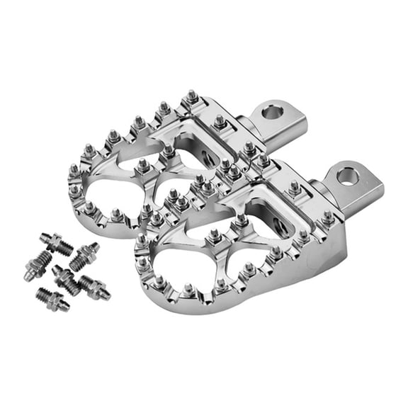 Motorcycle Foot Pegs Footrests Aluminum Nonslip Surfaces Quick Installation Various Bike Models 1 Pair