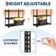 thumbnail image 5 of Heavy duty almacenamiento shelving unidad, carbon steel 3 niveles rack, 350kg per estante, negra matte, 90 x 40 x 91.2 cm, 5 of 6
