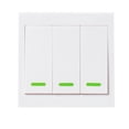 thumbnail image 1 of 3-Channel 433MHz RF Wireless Remote Control Switch, 86-Type Wall-Mounted Transmitter with Self-Adhesive Design, 100m Range, EV1527 Encoding, Battery Not Included for Smart Home Lighting Control, 1 of 6