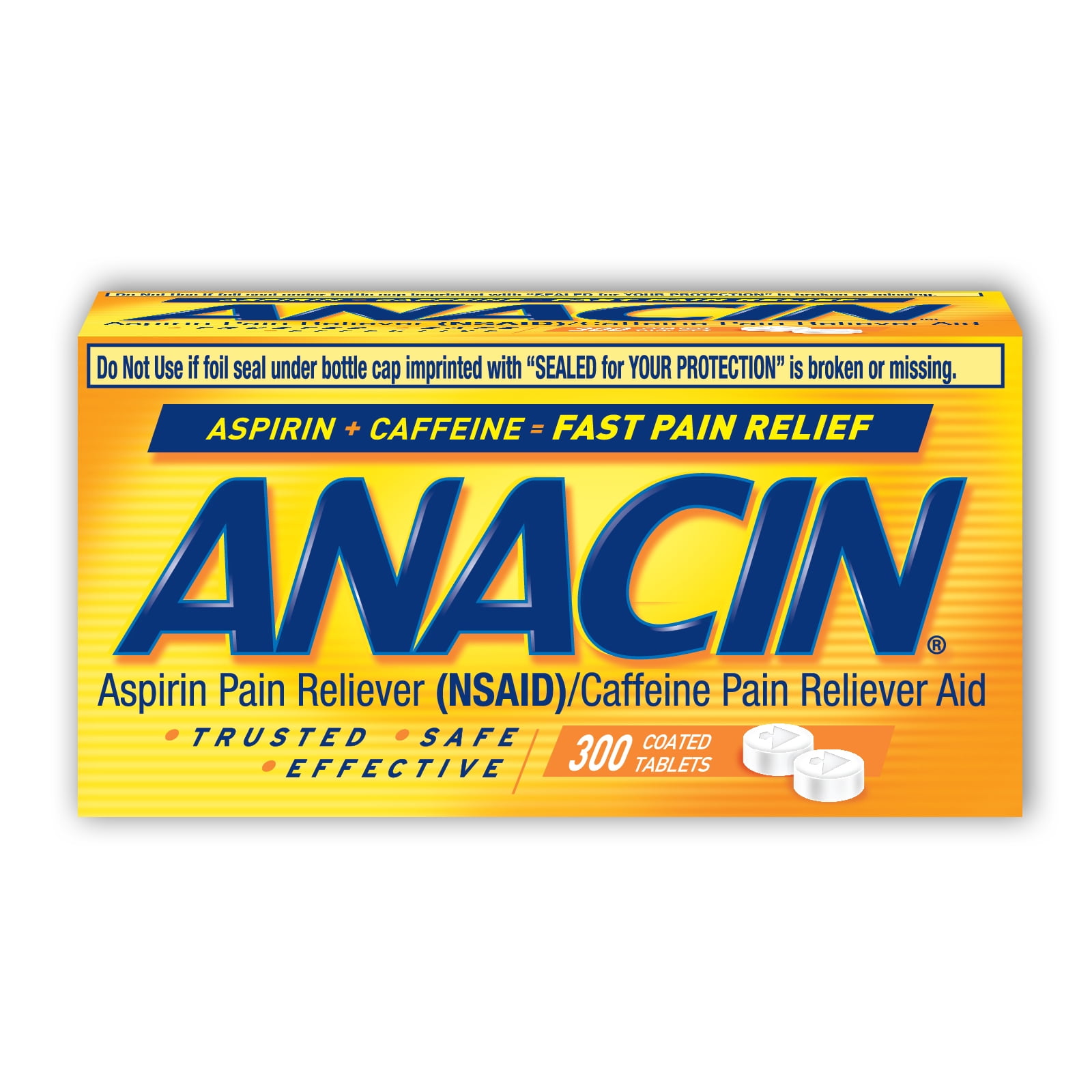 Anacin Fast Pain Relief Tablets - 300 CT - Walmart.com