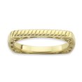 thumbnail image 1 of 925 Sterling Silver Gold Plate Square Stackable Ring, 1 of 6