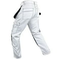 thumbnail image 5 of Notus Men's Work Utility & Safety Pants Reinforced Cordura Knee Tactical Pants Utility Tools Holster Pockets workwear pants White 32-34, 5 of 7