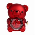 thumbnail image 1 of Preserved Rose Teddy Bear Gift with Heart Necklace Eternal Flower Bear Gift Box (Red), 1 of 5