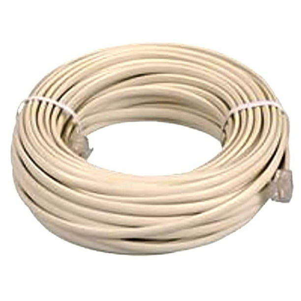 BoostWaves SuperClear 100' FT Foot Ivory Beige Telephone Extension Cord