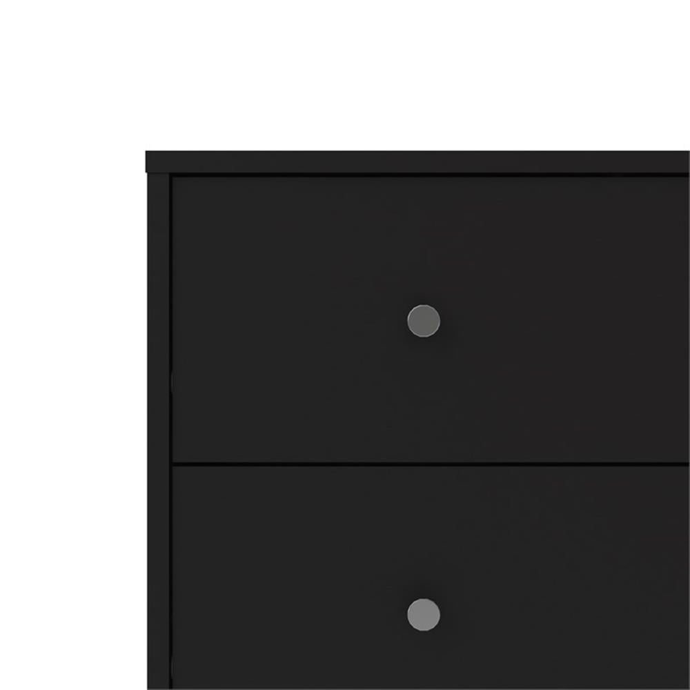 Home Square 3 Piece Set with 3 Drawer Chest and 2 1-Drawer Nightstands in Black