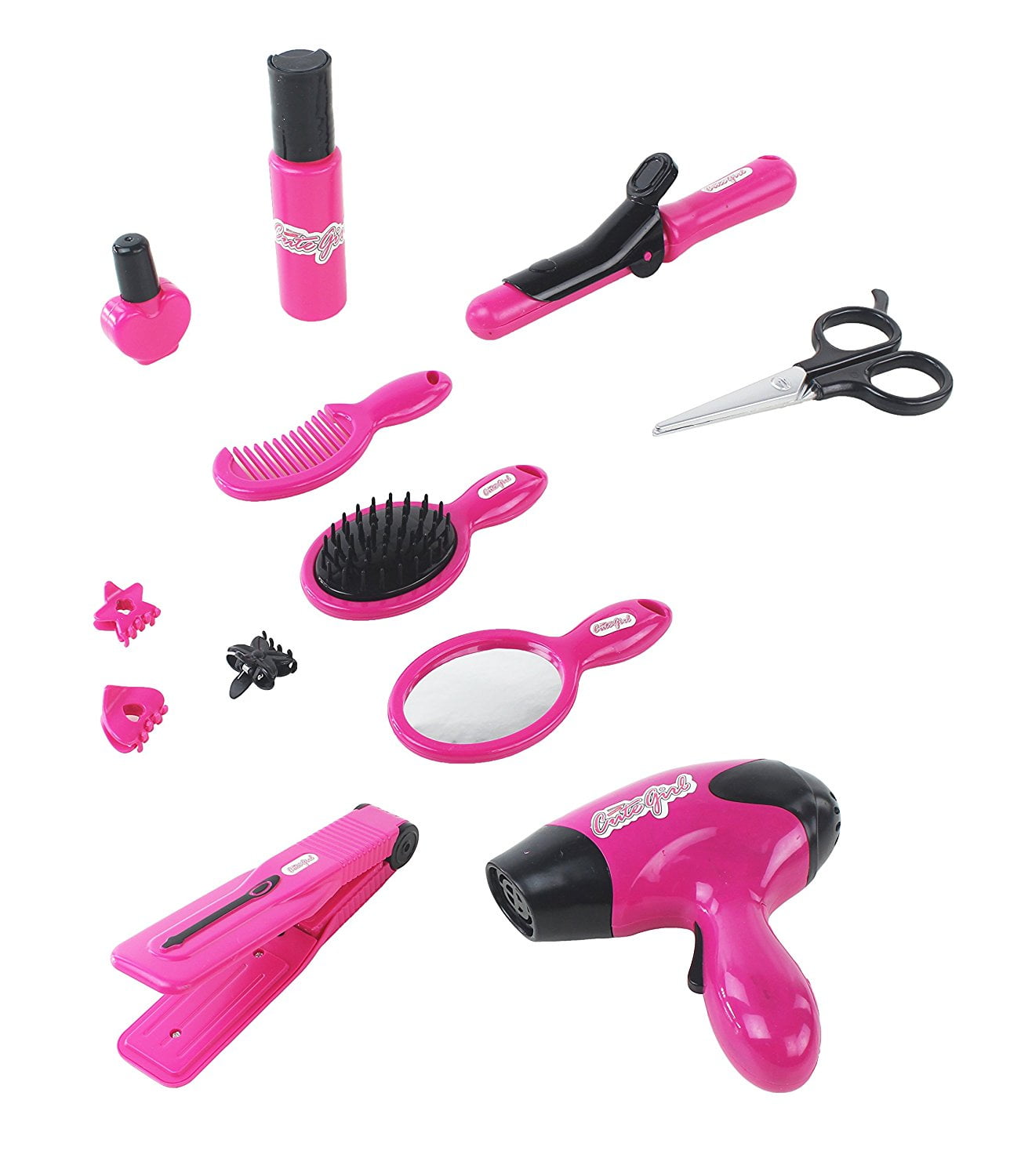 Cute Girl Hairdresser Pretend Play Toy Fashion Beauty Play Set w