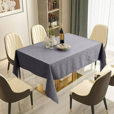 WVacFre Rectangle Tablecloth Linen Waterproof and Stain Resistant Table Cloth Wrinkle Free Decorative Fabric Farmhouse Table Cover for Dining,Party,Buffet and Wedding (52"x70",Grey)