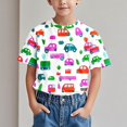 thumbnail image 2 of WRKEKC Boys Summer T-Shirts, Casual T-Shirts for Boys, Boys and Girls Trendy Cute Printed Round-Neck Comfortable Short Sleeve Blouse Casual Loose T-shirt Tops, 2 of 6
