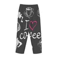 thumbnail image 3 of Lsque I Love Coffee Print Women's Pajama Pants, Lounge Pant - Comfortable Home Wear,Elastic Waistband, Stylish Design-Large, 3 of 9