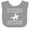Heather and White, variant on Inktastic Cowboy Silhouette Team Roping Rodeo Boys or Girls Baby Bib