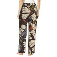 thumbnail image 3 of Balery Vector Butterflies print Women's Pajama Pants,Ultra Lightweight Pjs,Lounge Pant-, 3 of 9