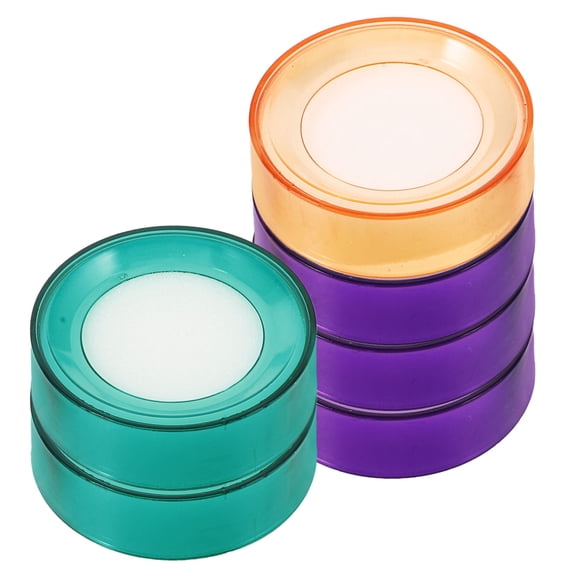 Beaupretty 6Pcs Sponge Cup Moistener for Easy Finger Wetting and Efficient Money Counting Assorted Colors