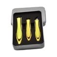 thumbnail image 3 of Juego de 3 cortaúñas de metal para manicura profesional, portátil, resistente a salpicaduras con Dorado, 3 of 9