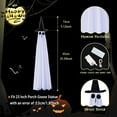 thumbnail image 3 of Kit de Halloween + Disfraz para La Puerta - Decoración Espeluznante para La Puerta Principal, Fácil de Colgar | Tema de Fantasmas, Resistente a La Intemperie, Presillas Resistentes, 1 Abrigo, 3 of 7