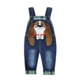 thumbnail image 1 of KIDSCOOL SPACE Baby Cotton 3D Cartoon Soft Knitted Jeans Overalls 12M, 1 of 6