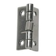 thumbnail image 3 of CHENGSI for Stainless Steel Self-Closing Spring Door Hinges 2-Pack, Heavy Duty Hardware for Cabinets Boxes Instrument Cases, 1.5 Inch Options, Silver Brushed Finish, 3 of 10