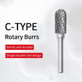 thumbnail image 2 of Carbide Rotary Burr Shank Type Single Double Slot Tungsten Steel Type Single Double Slot Tungsten Steel, 2 of 6