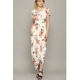 thumbnail image 2 of Made by Johnny Women's Short Sleeve Loose Plain Casual Long Maxi Dresses with Pockets XS WHITE_FLORAL, 2 of 6