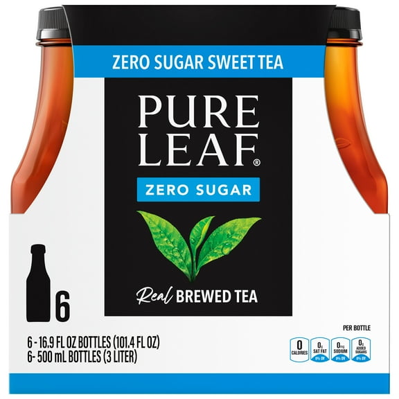 Pure Leaf Zero Sugar Real Brewed Tea Sweet Tea 16.9 Fl Oz, 6 Count
