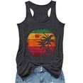 thumbnail image 4 of Wang6 Women Workout Tank Tops Plus Size Racerback Crew Neck Summer Tops Trendy Loose Fit Sleeveless Graphic T Shirts Tees Dark Gray XXL, 4 of 4