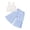 Blue, variant on Girls Summer Two Piece Sets Cropped Lace Tank Tops Ruffle Hem Culotte Pants Outfits for Beach Travel Blue 5Y
