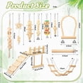thumbnail image 2 of Bird Toys for Parakeets Cage Accessories Parrot Swing Toys and Wooden Perches Platform with Climbing Ladder for Chewing Standing Hanging Swinging, 2 of 4