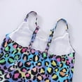 thumbnail image 5 of Girls Swimsuits Toddler One Piece Leopard Swimwear Off Shoulder Beach Bathing Suit for Kids 2-10 Years, 5 of 7