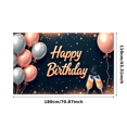 thumbnail image 3 of Decorative Design Happy Birthday Banner Balloon Decoration Celebration Banner for Birthday Party Indoor Decoration Photo Shoot, 3 of 7