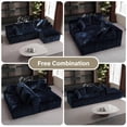 thumbnail image 7 of KAMEROUT 96" Modular Sectional Sofa Couches, L-Shaped Boneless Cloud Sofa with Deep Seat & Cushions, (Navy Blue, Right Facing Chaise), 7 of 7
