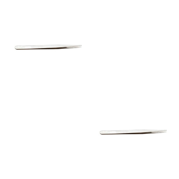 Seitruly Pinzas para pestañas de acero inoxidable, punta antiestática de alta precisión, pinza para cejas, suministros para pestañas para once 2piezas