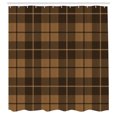 thumbnail image 2 of Ambesonne Brown Plaid Shower Curtain, Earthy Scottish Vibes, 69"Wx84"L, Caramel and Dark Cocoa, 2 of 4