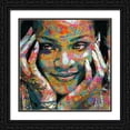 thumbnail image 2 of Stephen Chambers 15x15 Black Ornate Wood Framed With Double Matting Wall Art Titled - Rihanna, 2 of 6