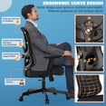 thumbnail image 4 of Ergonomic Office Chair Home Desk Chair with Mesh Back Adjustable Lumbar Support Built-in Springs Wide Seat Executive Task Chair with Big Armrests Tilt Function Computer Desk Chair, 4 of 9