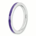 thumbnail image 3 of Sterling Silver Purple-Enameled 2.25mm Ring, 3 of 5