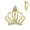 Gold, variant on 14G 925 Sterling Silver Belly Button Ring CZ Crown Navel Piercing Jewelry for Women